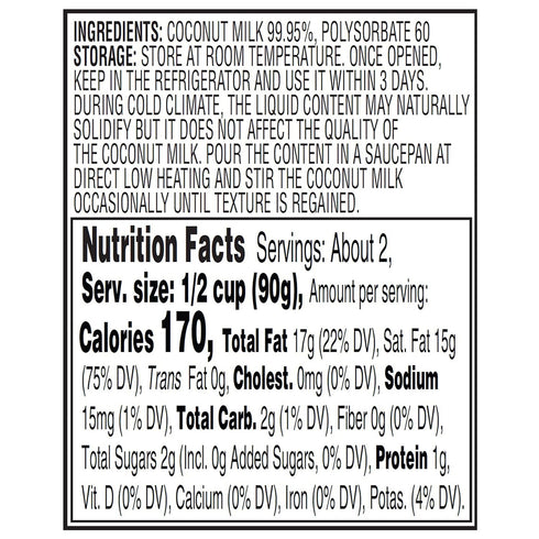 Aroy-D 5.1 (150ml), Pack 6 Coconut Milk Mini-size Fluid Ounce