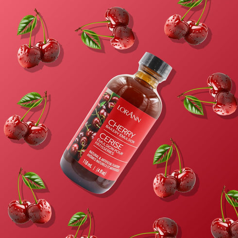Lorann Oils Cherry Bakery Emulsion, Authentic Flavor for Baked Goods, Gluten-Free, Keto-Friendly Cherry Extract
