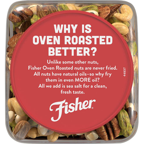 24 (Pack 2), Fisher Oven Roasted Never Fried Mixed Nuts with Peanuts, Ounces of Peanuts, Almonds, Cashews, Pistachios