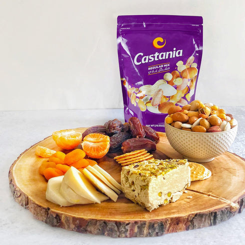 10.6oz Castania Lebanese Mixed Nuts, Regular Mix with Peanuts, Pumpkin Seeds, Corn, and Chickpeas