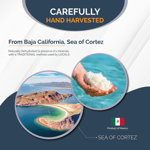 4 LB. 90+ 30% All Goods Mineral Sea Salt, Fine Grain From Baja California, Hand-Harvested, Essential Minerals, Kosher