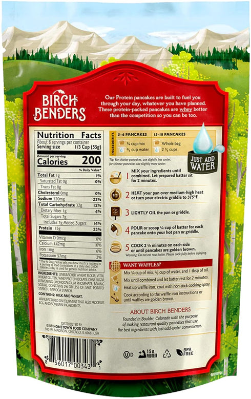 2 Birch Benders Flavor Variety Pancake & Waffle Mix (Classic & Protein)