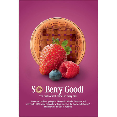 10.9 oz Very Berry Cheerios, Gluten Free, Breakfast Cereal, Box