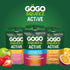 18-Count Pack GoGo squeeZ No Sugar Added Active Fruit Blend with Electrolytes| Variety | Blueberry Strawberry Lemon