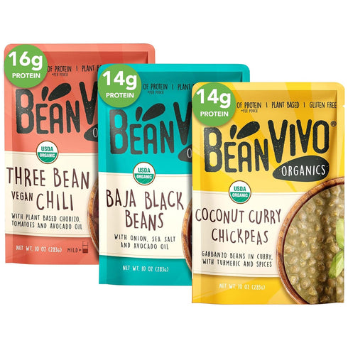BeanVIVO - Variety 3 Pack (10 oz each) - Organic Baja Black