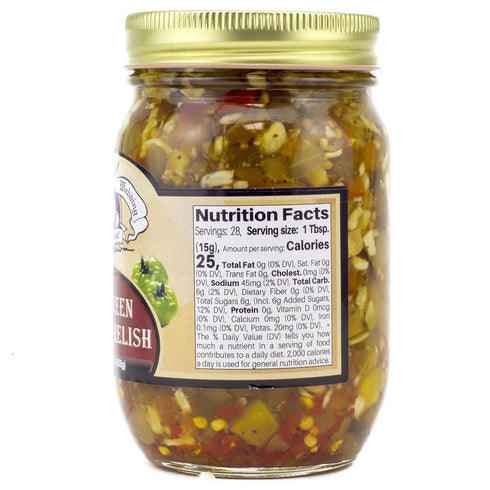 15 Amish Wedding Hot Green Tomato Relish Ounces