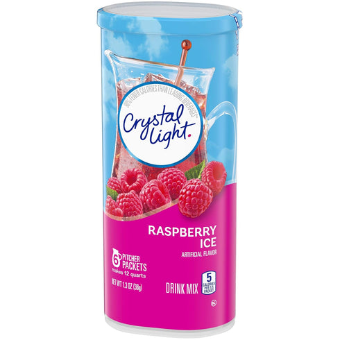 Crystal Light Sugar-Free Raspberry Ice Drink Mix - 6 Pitcher Packets