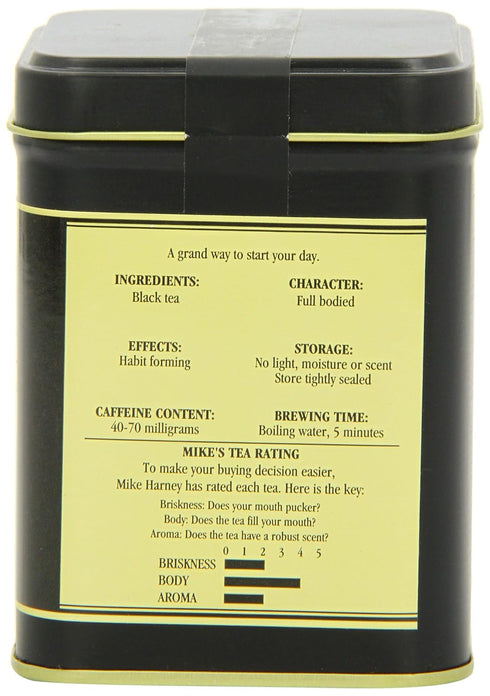 4oz 100% Harney and Sons Irish Breakfast Tea | Tin Assam Black Tea Loose Leaf, Bold Breakfast Tea