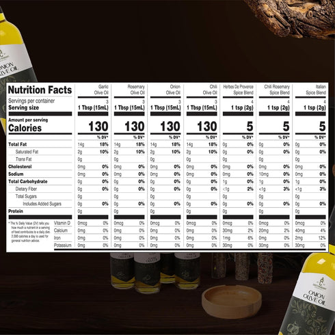 Set Pack 4 3 Set 8 Infused Olive Oil Gift Variety - Flavored Olive Oil Extra Virgin, Spice Flavorful Infusion Blends