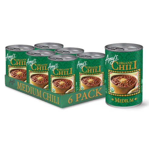 Amy's, Chili, Gluten Free, Vegetarian, Organic, Medium Spice, Jalapeo Pepper, 14.7 oz,