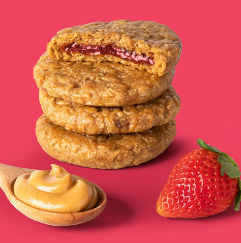 (24 Bobo's Strawberry PB&J Oat Snacks, Simple Ingredients, Whole Grain Oats, Plant Based, Non-GMO, Gluten Free