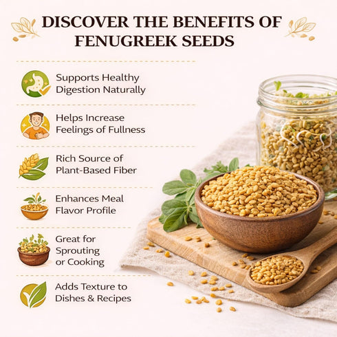 5 lbs. SPICY PANTRY Fenugreek Seeds Non-GMO, Gluten Free, Whole Methi Seeds Raw Fenugreek for Cooking, Sprouting, Methi