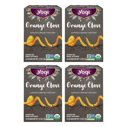 Yogi Tea Orange Clove - 16 Bags per Pack (4 Packs) -