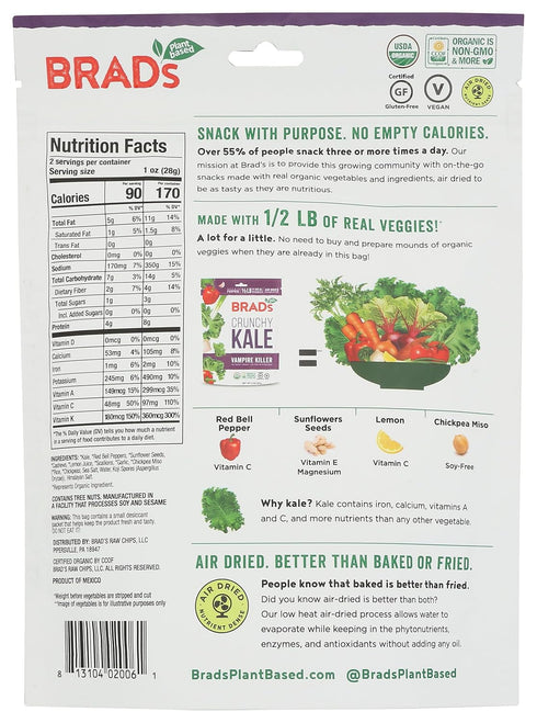 Brads Raw Chip Kale Vamp Organic, 2 Ounce