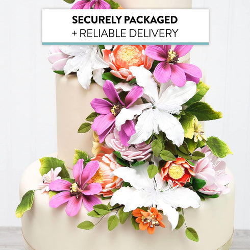 3 Count Global Sugar Art Protea Sugar Cake Flowers Assortment, by Chef Alan Tetreault