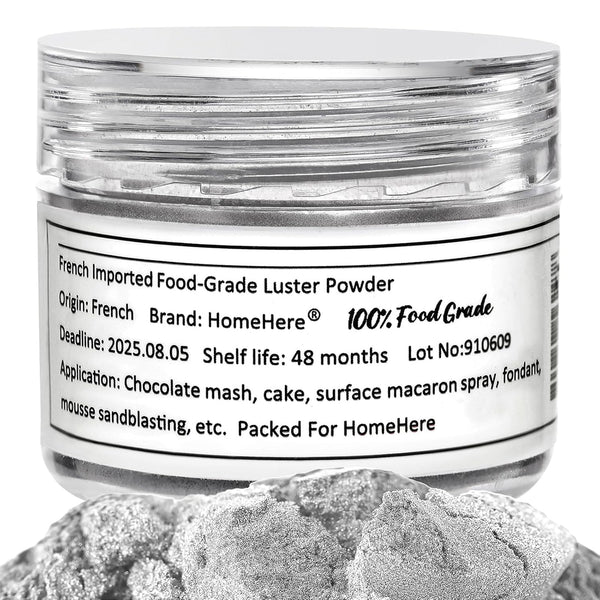 HomeHere Edible Luster Dust - Food-Grade Glimmer Powder for Cake Decorating, 7g, Vegan Tasteless Glitter