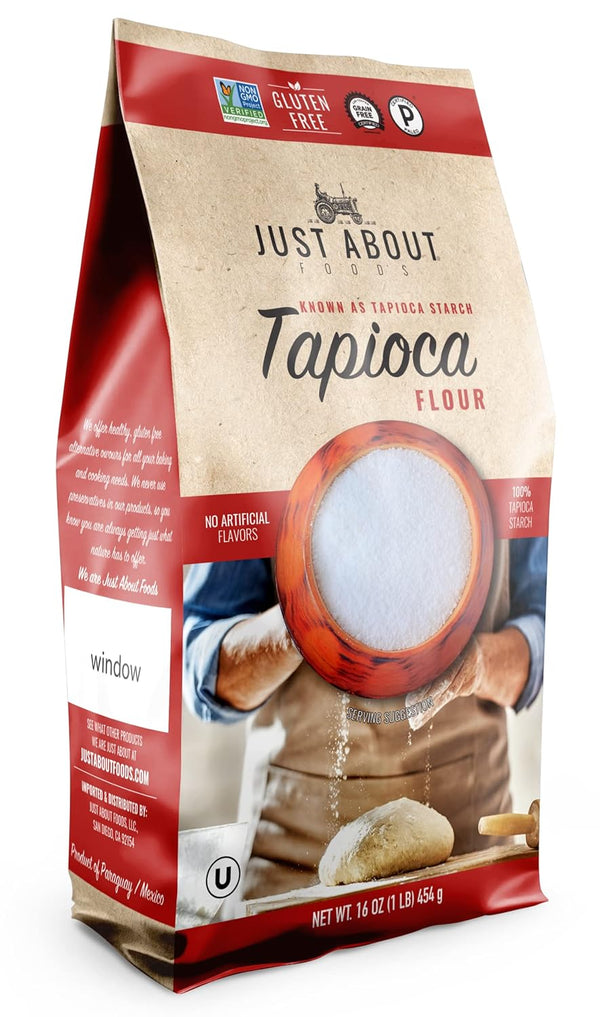 Just About Foods Tapioca Flour 1 lb No Artificial Flavors Gluten free,
