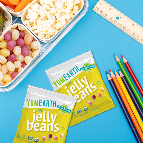 Packs, 7.5 oz. (Pack 15) YumEarth Organic Jelly Beans - Fruity Candy Snack Gluten Free Snacks for Kids - Allergy