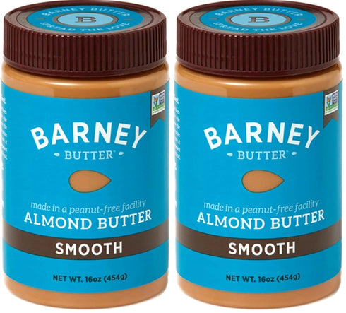 Barney Butter Almond Butter, Smooth, 16 Ounce Jar, Skin-Free Almonds, No Stir,