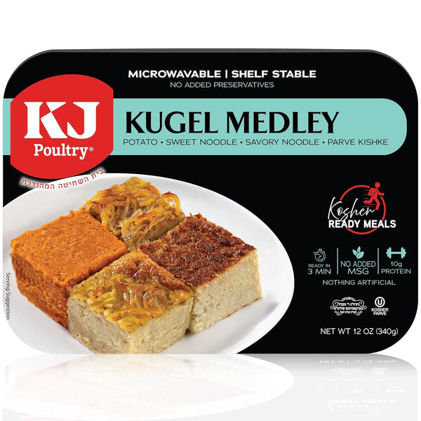 KJ Poultry Kosher Parve Ready Meals - Kugel Medley MRE Meals Ready