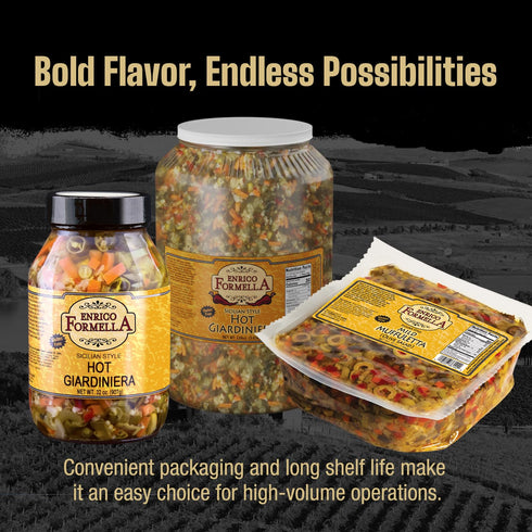 (56oz) Enrico Formella Mild Muffuletta Salad - Gluten Free Italian Olive Mix - New Orleans Style Sandwich Spread