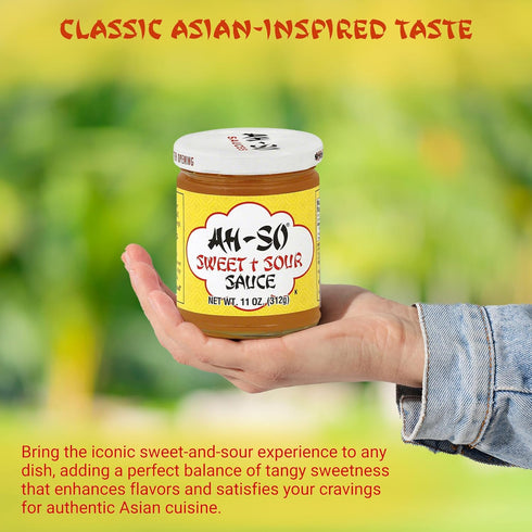 2 Pack (2 11 oz Ah-So Sweet & Sour Sauce Jars) | Classic Sweet-Tangy Dipping Sauce for Egg Rolls & Appetizers; Great