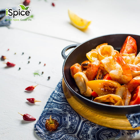 iSpice - Salt-Free, Sugar-Free, 100% Fat-Free Pure Wellness Seafood Super Spice Blend - All Natural, Ready to Use