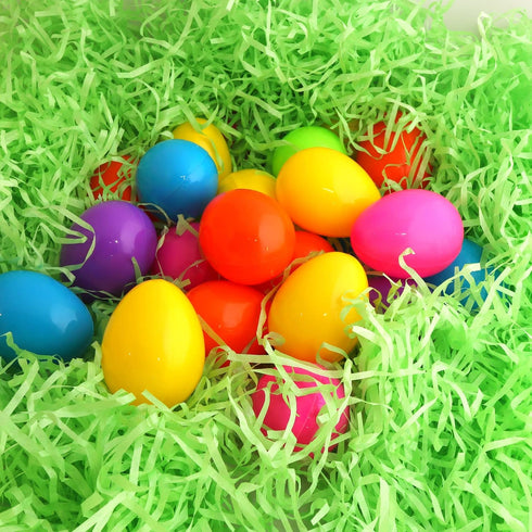 (100) Prefilled Easter Eggs with Jelly Beans, Basket Stuffer, Seasonal Candy Game Supplies