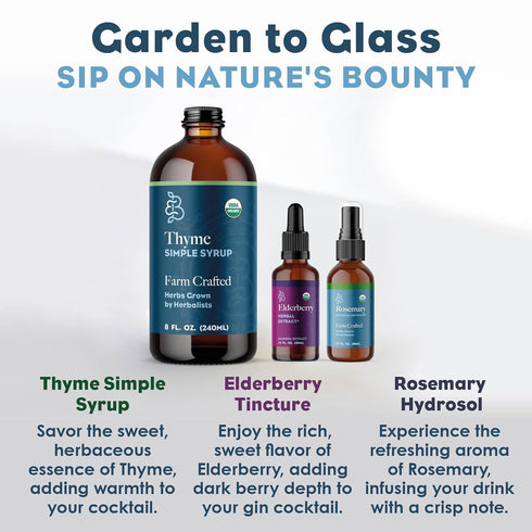 75) Set 3 12 Bluestem Botanicals, Ripple Spritz (French Gin Mixer Gift for Craft Cocktails, Organic Herbal Extract