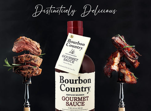 BOURBON COUNTRY GOURMET SAUCE (14.3 oz) - Marinade, Stir, Fry & Cook, Nappe Consistency for Fish & Steak