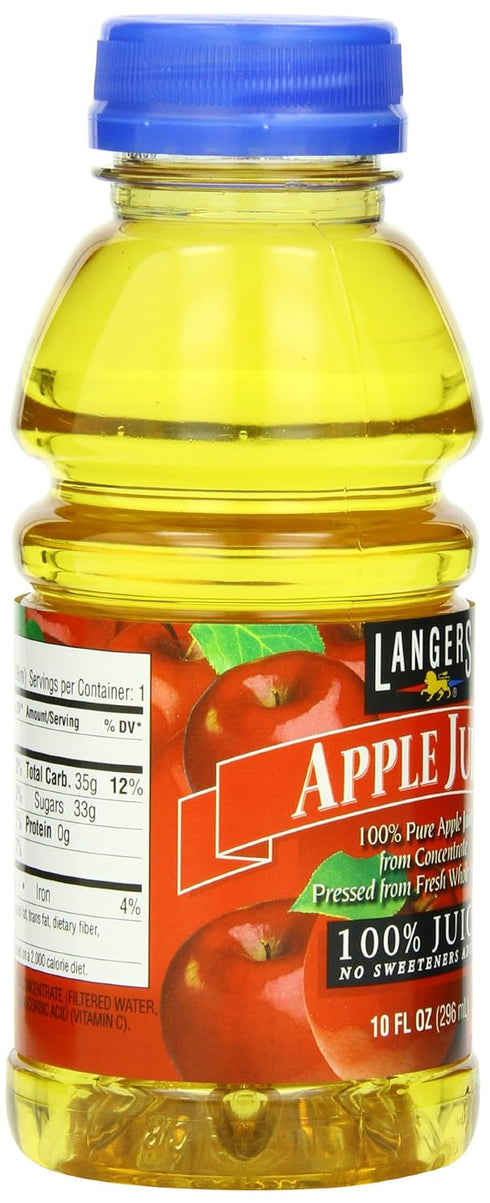 100% 10 Oz (Pack 12) Langers Juice, Apple, Fl