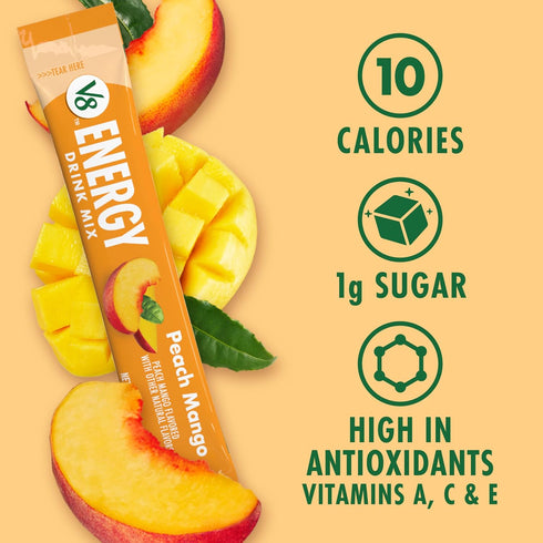 V8 .10 oz Packet (120 Count) Energy Peach Mango Energy Drink Powder