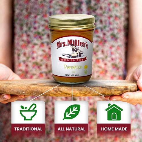 Mrs. Miller's 3 Dandelion Jelly: Jars Homemade
