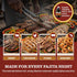 (Pack 4, 64oz) Claude's Authentic Fajita Marinade of - Real Hickory Smoke, Red Chili Fajitas Sauce for Steak, Chicken
