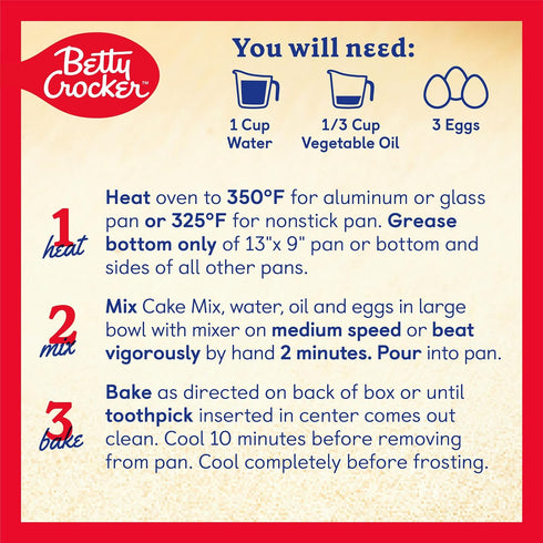13.25 oz (Pack 12) Betty Crocker Favorites Super Moist Vanilla Cake Mix