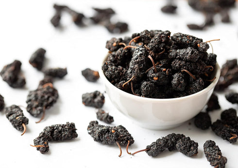 Mulberries, 2 Mulberry Food to Live Organic Dried Black Pounds Non-GMO, Raw Fruit, Unsulfured, Unsweetened, Vegan