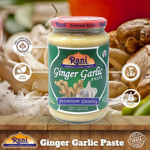26.5oz (750g) Rani Ginger Garlic Cooking Paste Glass Jar ~ Vegan | Gluten Free | NON-GMO | No Colors | Indian Origin