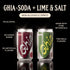 8-Pack Ghia Non-Alcoholic Le Spritz | Lime + Salt & Ghia Soda Combo | Canned Mocktail & Cocktail Mixer, Zero Proof