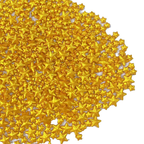Sentovac Gold Star Sprinkles Edible Sugar for Cake Decorating, Halloween, Christmas, Wedding
