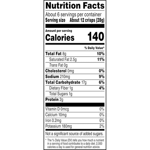 60.5 (Pack 11) Lay's Stax Potato Crisps, Cheddar, Ounce