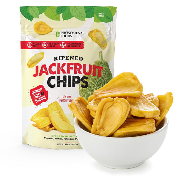 Pho'nomenal Ripened Jackfruit Chips 13oz | Crunchy Jackfruit | Healthy Dried Fruit