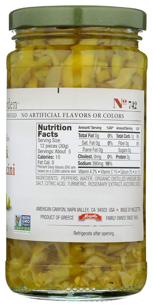 12 oz Jeff's Naturals Sliced Golden Greek Peperoncini