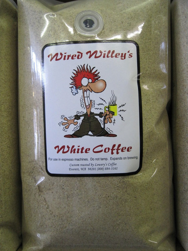 Lowery's Coffee Wired Willey's WHITE Coffee Ground Espresso (4# bag)