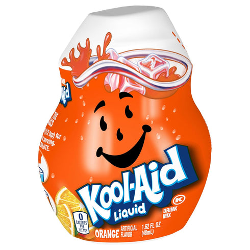 1 Count 1.62 oz Kool-Aid Sugar-Free Orange Zero Calories Liquid Water Enhancer fl