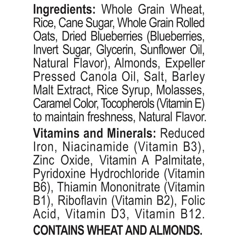 Great Grains 13.5 OZ Blueberry Nut Crunch Blueberry Cereal, Heart Healthy Cereal With Dried Blueberries and Granola