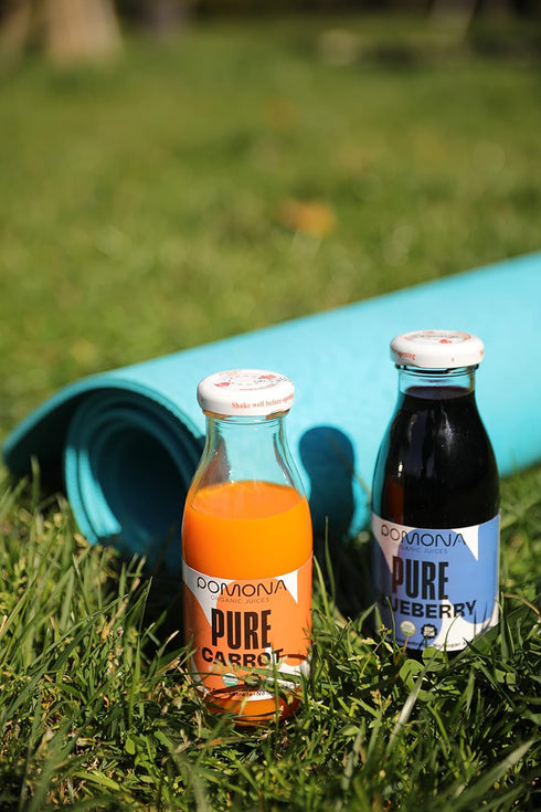 8.4 (Pack 12) Pomona Organic Juices Pure Blueberry Juice, Cold Pressed Organic Juice, Non-GMO, No Sugar Added, Not from