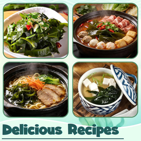 Curnue 8 oz (227g) Dried Kombu Seaweed for Miso Soup Dried Kelp Kombu Seaweed for Dashi Stock, Soup Base, Seaweed Salad