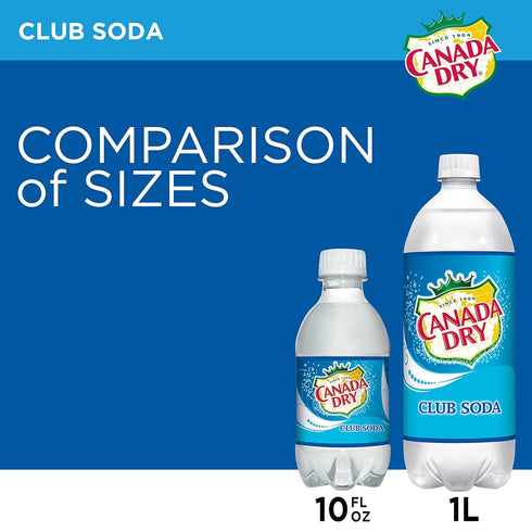 10 oz 6 pack Canada Dry Club Soda, fl plastic bottles