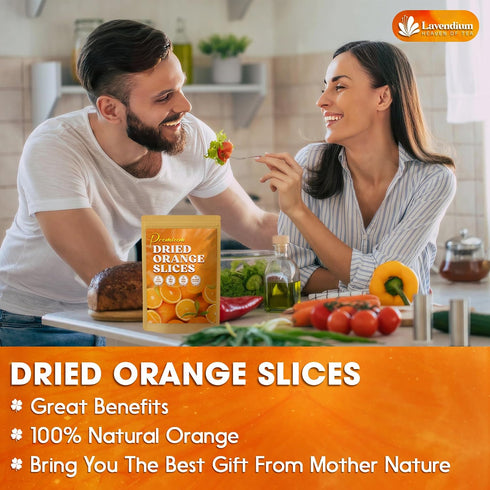 6oz Lavendium, Premium Dried Orange Slices Natural Dehydrated Citrus Wheels for Tea, Cocktails, Baking, Holiday