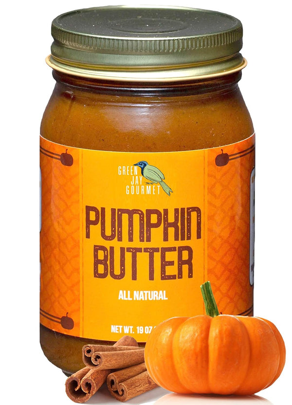 Green Jay Gourmet Pumpkin Butter 19 Ounces - All-Natural, Gluten-Free Fruit Spread